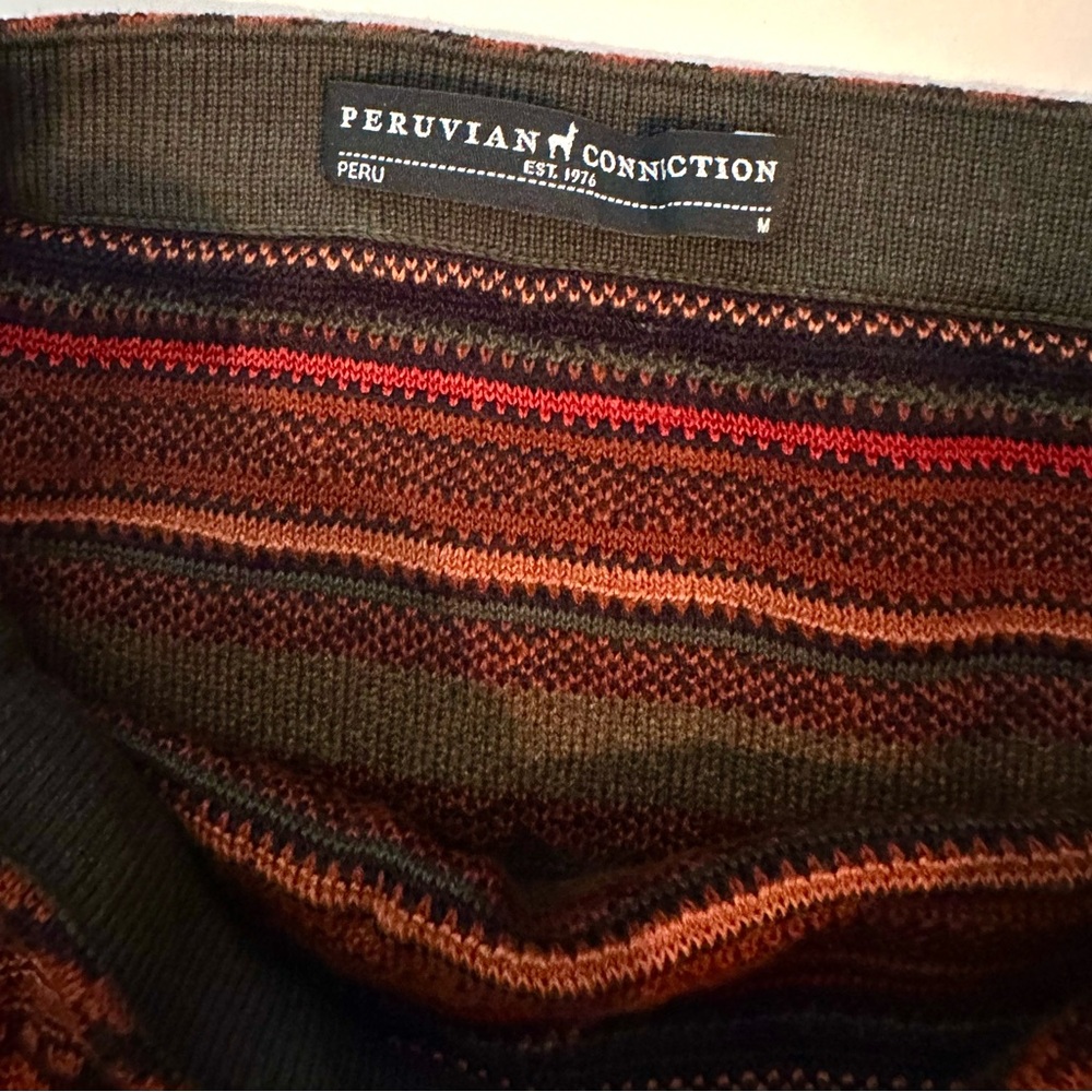 Peruvian Connection Multicolor Striped Pencil Ski… - image 2